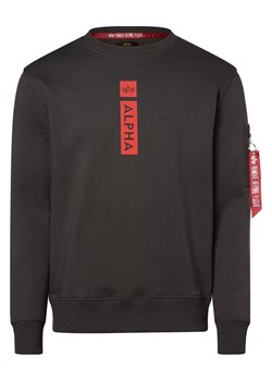 Alpha Industries Bluza męska Mężczyźni antracytowy jednolity ze sklepu vangraaf w kategorii Bluzy męskie - zdjęcie 168727864