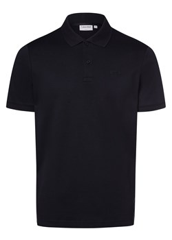 Calvin Klein Męska koszulka polo Mężczyźni Bawełna granatowy jednolity ze sklepu vangraaf w kategorii T-shirty męskie - zdjęcie 168730432