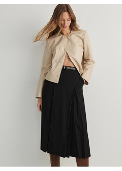 Reserved - Spódnica midi z paskiem - czarny ze sklepu Reserved w kategorii Spódnice - zdjęcie 168732083