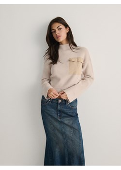 Reserved - Sweter z półgolfem - kremowy ze sklepu Reserved w kategorii Swetry damskie - zdjęcie 168732093