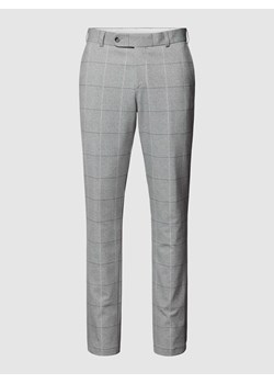 Spodnie materiałowe o kroju straight fit ze wzorem w kratę ze sklepu Peek&Cloppenburg  w kategorii Spodnie męskie - zdjęcie 168732450