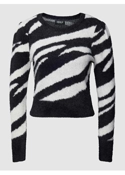 Sweter z dzianiny ze wzorem na całej powierzchni ‘ELLA’ ze sklepu Peek&Cloppenburg  w kategorii Swetry damskie - zdjęcie 168732482