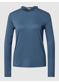 Bluzka z długim rękawem o w jednolitym kolorze ze sklepu Peek&Cloppenburg  w kategorii Bluzki damskie - zdjęcie 168732742