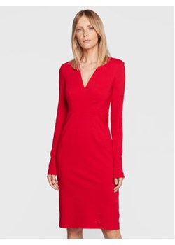 TWINSET Sukienka koktajlowa 222TT2188 Czerwony Regular Fit ze sklepu MODIVO w kategorii Sukienki - zdjęcie 168734272