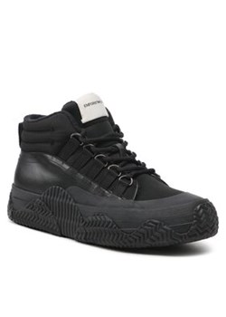 Emporio Armani Sneakersy X4Z116 XN738 K001 Czarny ze sklepu MODIVO w kategorii Buty zimowe męskie - zdjęcie 168735114