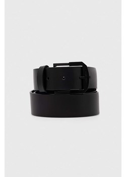 Calvin Klein pasek skórzany męski kolor czarny ze sklepu ANSWEAR.com w kategorii Paski męskie - zdjęcie 168736831
