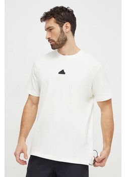 adidas t-shirt bawełniany męski kolor beżowy z aplikacją  IR5175 ze sklepu ANSWEAR.com w kategorii T-shirty męskie - zdjęcie 168736913