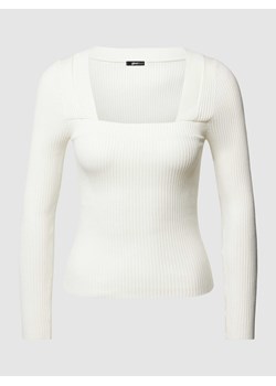 Sweter z dzianiny o kroju slim fit z kwadratowym dekoltem ze sklepu Peek&Cloppenburg  w kategorii Swetry damskie - zdjęcie 168737154