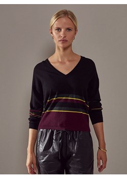 Rodier Wełniany sweter w kolorze czarno-bordowym ze sklepu Limango Polska w kategorii Swetry damskie - zdjęcie 168737804