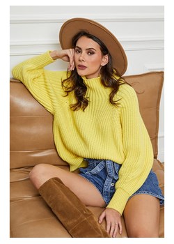So Cachemire Wełniany sweter &quot;Baby&quot; w kolorze żółtym ze sklepu Limango Polska w kategorii Swetry damskie - zdjęcie 168737873