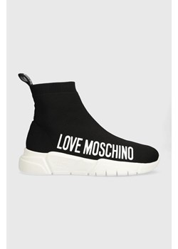 Love Moschino sneakersy kolor czarny JA15433G1IIZ6000 ze sklepu ANSWEAR.com w kategorii Buty sportowe damskie - zdjęcie 168740781