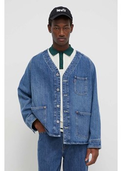 Levi&apos;s kurtka jeansowa męska kolor niebieski przejściowa oversize ze sklepu ANSWEAR.com w kategorii Kurtki męskie - zdjęcie 168741003