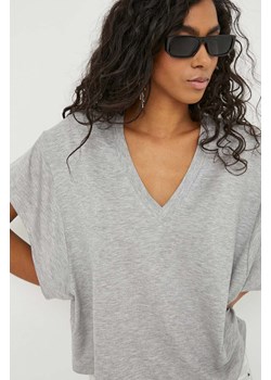 IRO t-shirt damski kolor szary ze sklepu ANSWEAR.com w kategorii Bluzki damskie - zdjęcie 168741093