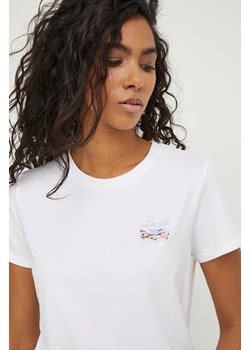 Levi&apos;s t-shirt bawełniany damski kolor beżowy ze sklepu ANSWEAR.com w kategorii Bluzki damskie - zdjęcie 168741104
