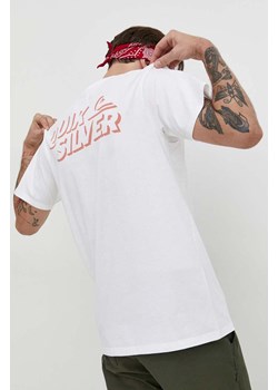 Quiksilver t-shirt bawełniany męski kolor beżowy z nadrukiem ze sklepu ANSWEAR.com w kategorii T-shirty męskie - zdjęcie 168741194