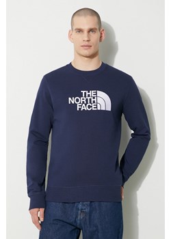 The North Face bluza bawełniana M Drew Peak Crew Light męska kolor granatowy z aplikacją NF0A4T1E8K21 ze sklepu PRM w kategorii Bluzy męskie - zdjęcie 168741440