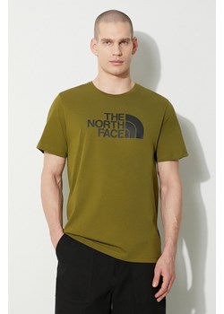 The North Face t-shirt bawełniany M S/S Easy Tee męski kolor zielony z nadrukiem NF0A87N5PIB1 ze sklepu PRM w kategorii T-shirty męskie - zdjęcie 168741543