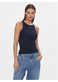 Tommy Jeans Top Essential DW0DW17382 Granatowy Slim Fit ze sklepu MODIVO w kategorii Bluzki damskie - zdjęcie 168746453