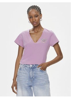 Pinko T-Shirt Turbato 100372 A1R7 Różowy Regular Fit ze sklepu MODIVO w kategorii Bluzki damskie - zdjęcie 168746511