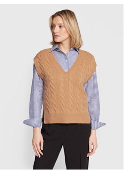 Polo Ralph Lauren Sweter 211872729002 Beżowy Regular Fit ze sklepu MODIVO w kategorii Swetry damskie - zdjęcie 168746623