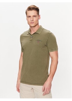 Napapijri Polo Elbas NP0A4GDL Zielony Regular Fit ze sklepu MODIVO w kategorii T-shirty męskie - zdjęcie 168746851