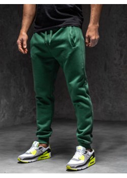 Spodnie męskie joggery dresowe zielone Denley XW01-C ze sklepu Denley w kategorii Spodnie męskie - zdjęcie 168748624
