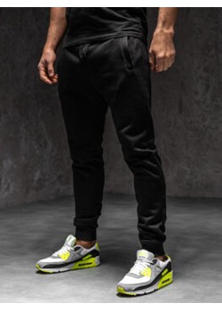 Spodnie męskie joggery dresowe czarne Denley XW01-C ze sklepu Denley w kategorii Spodnie męskie - zdjęcie 168748632
