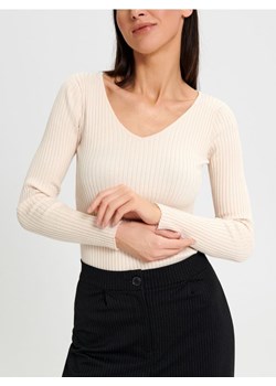 Sinsay - Sweter w prążki - kremowy ze sklepu Sinsay w kategorii Swetry damskie - zdjęcie 168750040