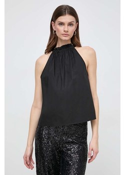 Pinko bluzka bawełniana damska kolor czarny gładka 100895.A19U ze sklepu ANSWEAR.com w kategorii Bluzki damskie - zdjęcie 168750301