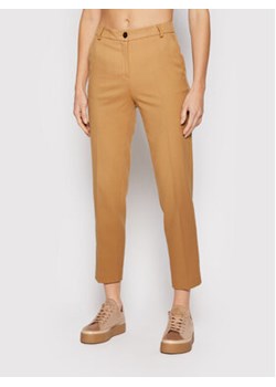 United Colors Of Benetton Spodnie materiałowe 4S8L550W4 Brązowy Slim Fit ze sklepu MODIVO w kategorii Spodnie damskie - zdjęcie 168754583