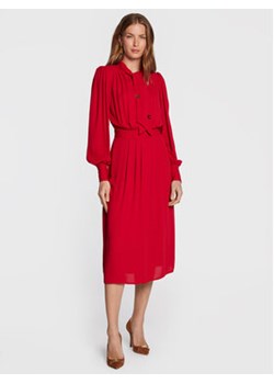 Elisabetta Franchi Sukienka koszulowa AB-162-26E2-V390 Czerwony Regular Fit ze sklepu MODIVO w kategorii Sukienki - zdjęcie 168754763
