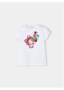 Mayoral T-Shirt 3080 Biały Regular Fit ze sklepu MODIVO w kategorii Bluzki dziewczęce - zdjęcie 168756942