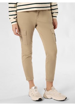 MAC Spodnie - Rich Cargo Kobiety Bawełna piaskowy jednolity ze sklepu vangraaf w kategorii Spodnie damskie - zdjęcie 168757930