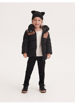 Reserved - Pikowana kurtka z efektem reflective - czarny ze sklepu Reserved w kategorii Kurtki dziewczęce - zdjęcie 168758921