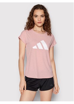 adidas Koszulka techniczna 3-Stripes HB6281 Różowy Regular Fit ze sklepu MODIVO w kategorii Bluzki damskie - zdjęcie 168761282