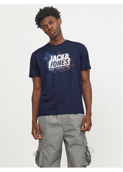 Jack&Jones T-Shirt Map Logo 12252376 Granatowy Standard Fit ze sklepu MODIVO w kategorii T-shirty męskie - zdjęcie 168761692