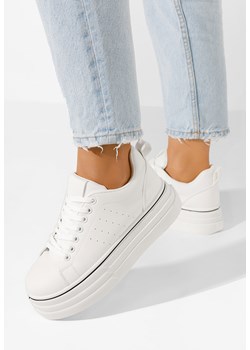 Białe sneakersy na platformie Asalia ze sklepu Zapatos w kategorii Trampki damskie - zdjęcie 168761934