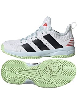Buty do piłki ręcznej adidas Stabil Jr ID1137 białe ze sklepu ButyModne.pl w kategorii Buty sportowe dziecięce - zdjęcie 168765113