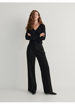 Reserved - Spodnie z szerokimi nogawkami - czarny ze sklepu Reserved w kategorii Spodnie damskie - zdjęcie 168767204