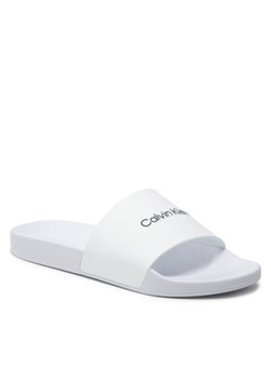 Calvin Klein Jeans Klapki Pool Slide HM0HM00455 Biały ze sklepu MODIVO w kategorii Klapki męskie - zdjęcie 168768974