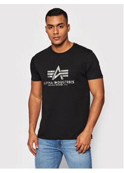 Alpha Industries T-Shirt Basic Foll Print 100501FP Czarny Regular Fit ze sklepu MODIVO w kategorii T-shirty męskie - zdjęcie 168769291