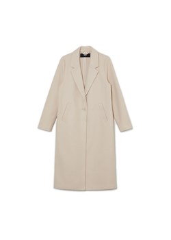 Cropp - Klasyczny płaszcz - kremowy ze sklepu Cropp w kategorii Płaszcze damskie - zdjęcie 168771080