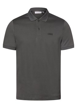 Calvin Klein Męska koszulka polo Mężczyźni Bawełna antracytowy jednolity ze sklepu vangraaf w kategorii T-shirty męskie - zdjęcie 168772130