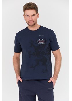 AERONAUTICA MILITARE Granatowy t-shirt M.C., Wybierz rozmiar XXL ze sklepu outfit.pl w kategorii T-shirty męskie - zdjęcie 168772224