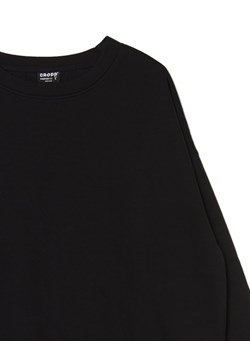 Cropp - Gładka czarna bluza comfort - czarny ze sklepu Cropp w kategorii Bluzy męskie - zdjęcie 168773612