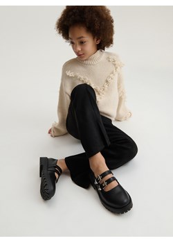 Reserved - Skórzane loafersy - czarny ze sklepu Reserved w kategorii Półbuty dziecięce - zdjęcie 168774002