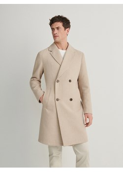 Reserved - Płaszcz z wełną - beżowy ze sklepu Reserved w kategorii Płaszcze męskie - zdjęcie 168774014