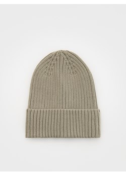 Reserved - Prążkowana czapka beanie - oliwkowy ze sklepu Reserved w kategorii Czapki dziecięce - zdjęcie 168774152