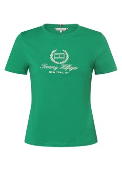 Tommy Hilfiger Koszulka damska Kobiety Bawełna zielony jednolity ze sklepu vangraaf w kategorii Bluzki damskie - zdjęcie 168774543