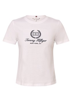 Tommy Hilfiger Koszulka damska Kobiety Bawełna biały jednolity ze sklepu vangraaf w kategorii Bluzki damskie - zdjęcie 168774544